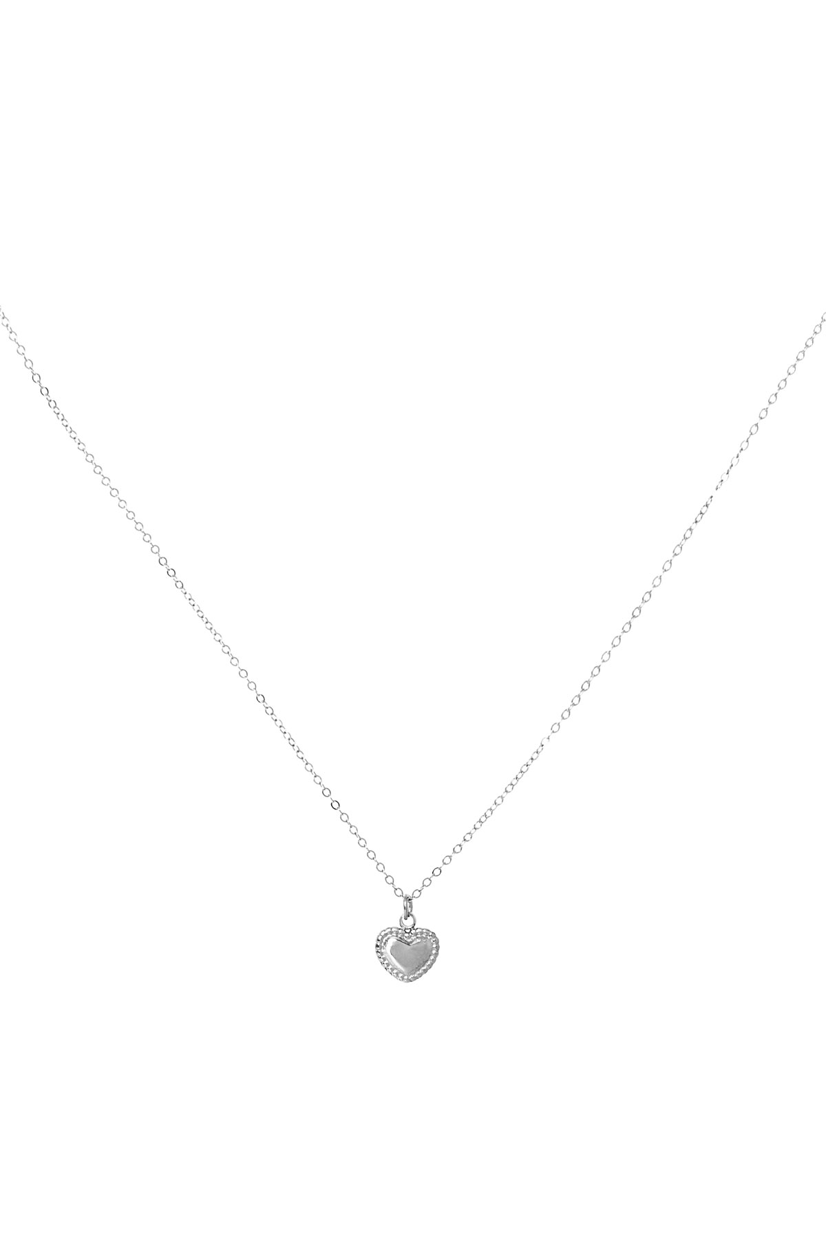 Double heart necklace - silver h5 